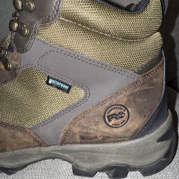 Timberland Pro Mens Keele Ridge Brown Waterproof Work Boots Size 13 M main image 12